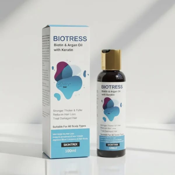 BIOTRESS BIOTIN & ARGAN OIL WITH KERATIN 100ML | HAIR GROWTH & STRENGTHENING OIL