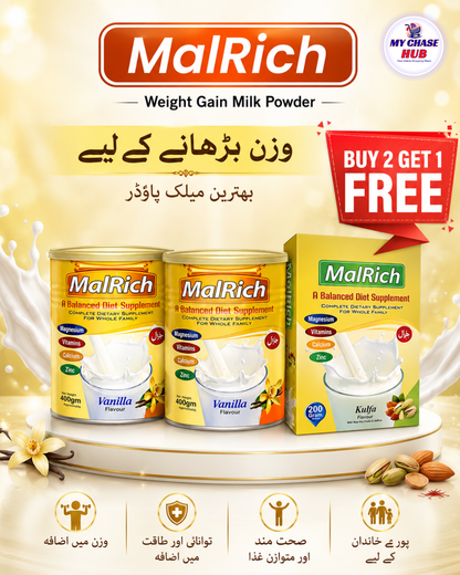 MALRICH HEALTHY WEIGHT GAIN MILK POWDER – BUY 2 GET 1 FREE BUNDLE