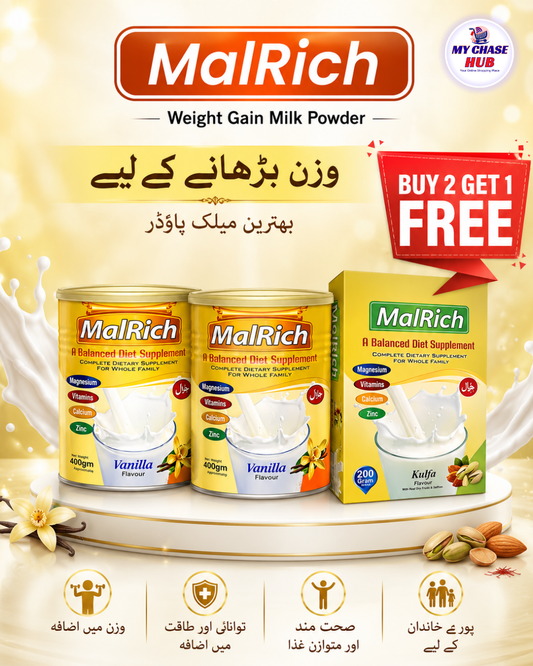 MALRICH HEALTHY WEIGHT GAIN MILK POWDER – BUY 2 GET 1 FREE BUNDLE