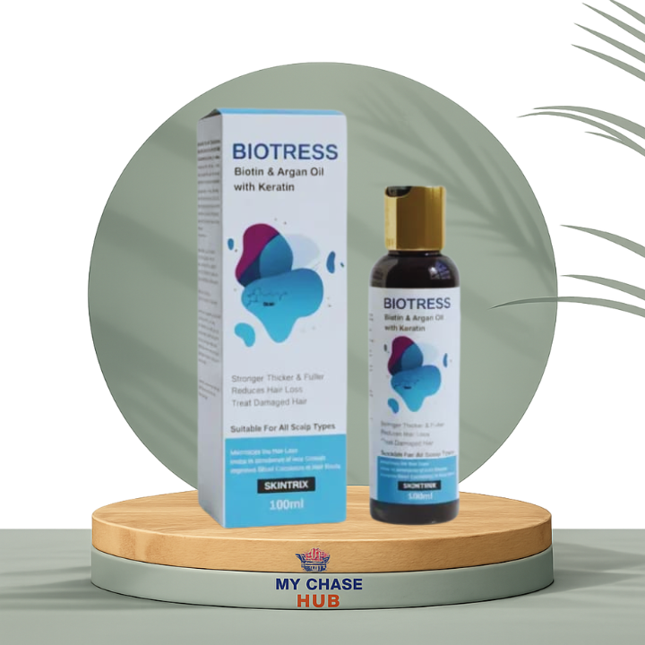 BIOTRESS BIOTIN & ARGAN OIL WITH KERATIN 100ML | HAIR GROWTH & STRENGTHENING OIL
